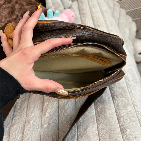 Brown and Tan Monogram Messenger Bag - Picture 7 of 8